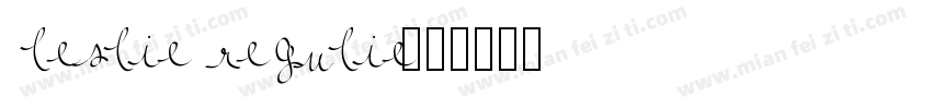 leslie regulie字体转换